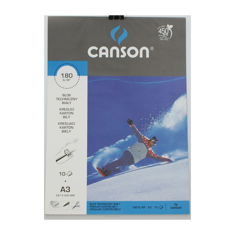 Blok techniczny Canson biały 180g 10ark.