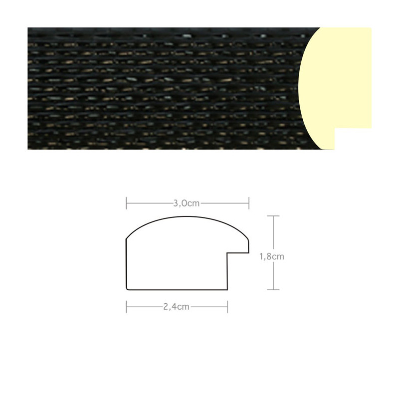 Listwa 970083 czarny połysk 30mm, cena za mb