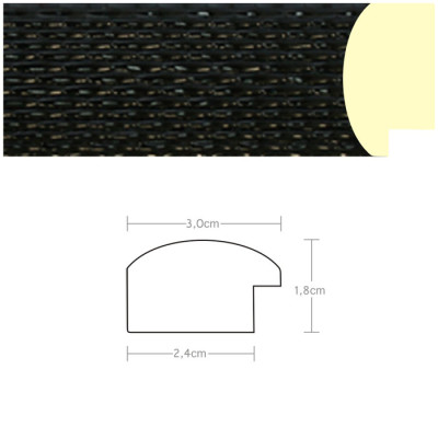 Listwa 970083 czarny połysk 30mm, cena za mb