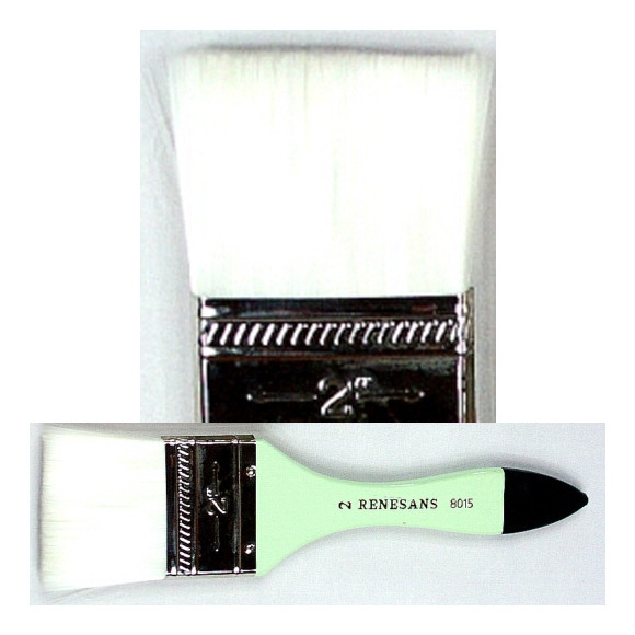 Pędzel płaski, biały Toray 8015