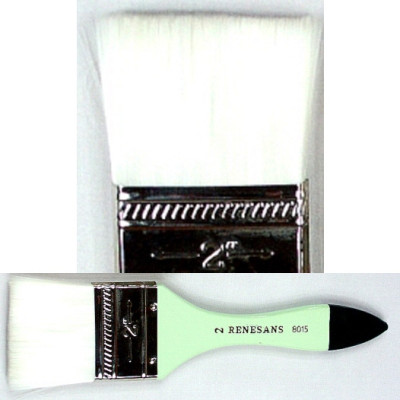 Pędzel płaski, biały Toray 8015