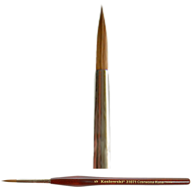 Pędzel okrągły, czyste włosie czerwonej kuny 31071