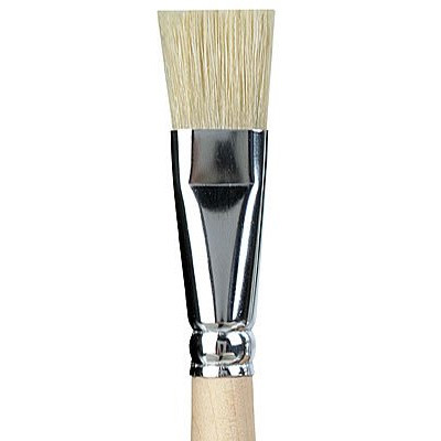 Pędzel płaski, biała szczecina 2000