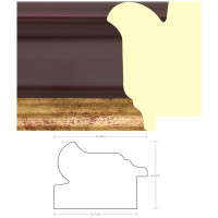 Listwa 970121 ciemna wiśnia / złoto 64mm, cena za mb
