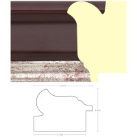 Listwa 970122 ciemna wiśnia / srebro 64mm, cena za mb