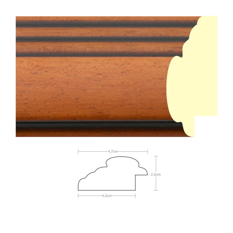 Listwa 970130 brąz / czarny 47mm, cena za mb