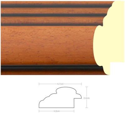 Listwa 970130 brąz / czarny 47mm, cena za mb