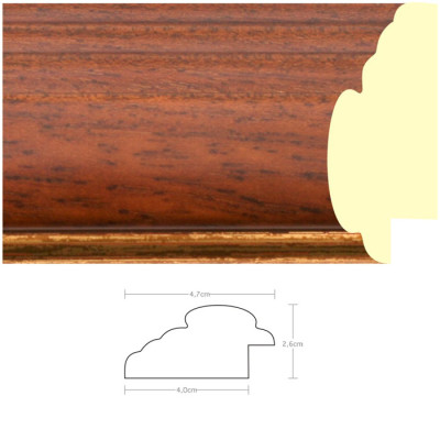 Listwa 970131 brąz / złoto 47mm, cena za mb