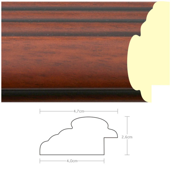 Listwa 970132 ciemny brąz / czarny 47mm, cena za mb