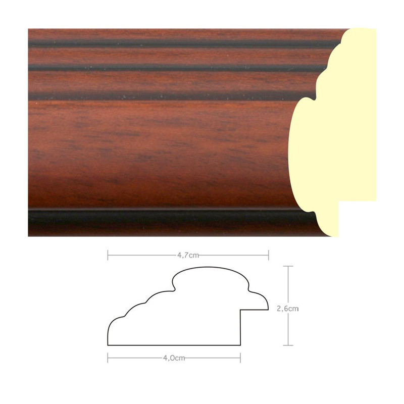 Listwa 970132 ciemny brąz / czarny 47mm, cena za mb