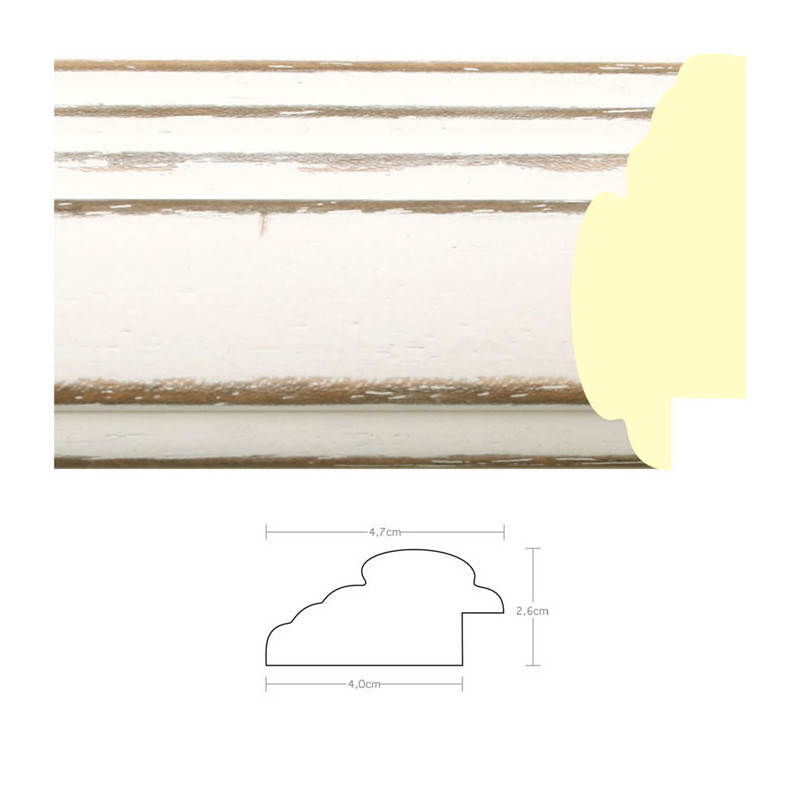 Listwa 970133 biały 47mm, cena za mb