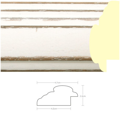 Listwa 970133 biały 47mm, cena za mb