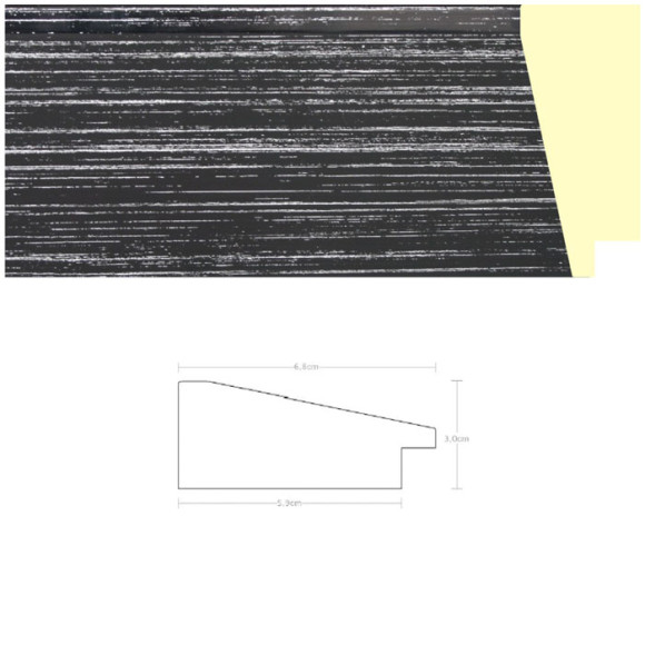 Listwa 970160 czarno srebrny 68mm, cena za mb