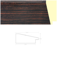 Listwa 970161 czarno złoty 68mm, cena za mb