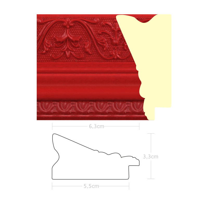 Listwa 970165 czerwony połysk 63mm, cena za mb