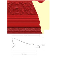 Listwa 970165 czerwony połysk 63mm, cena za mb