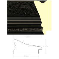 Listwa 970166 czarny połysk 63mm, cena za mb