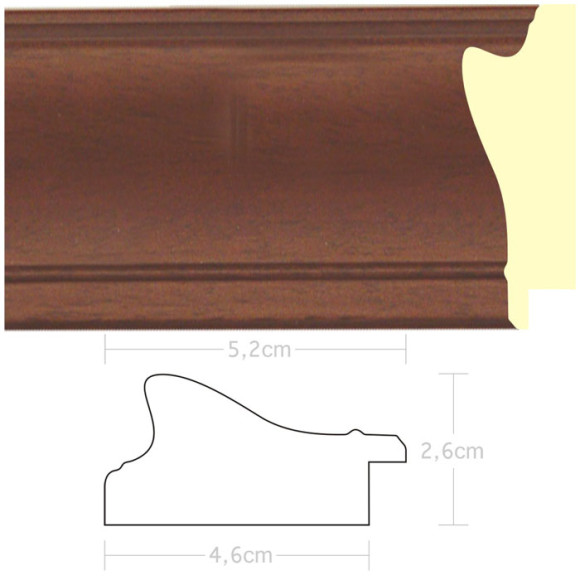 Listwa 970171 ciemny brąz 52mm, cena za mb