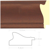 Listwa 970171 ciemny brąz 52mm, cena za mb