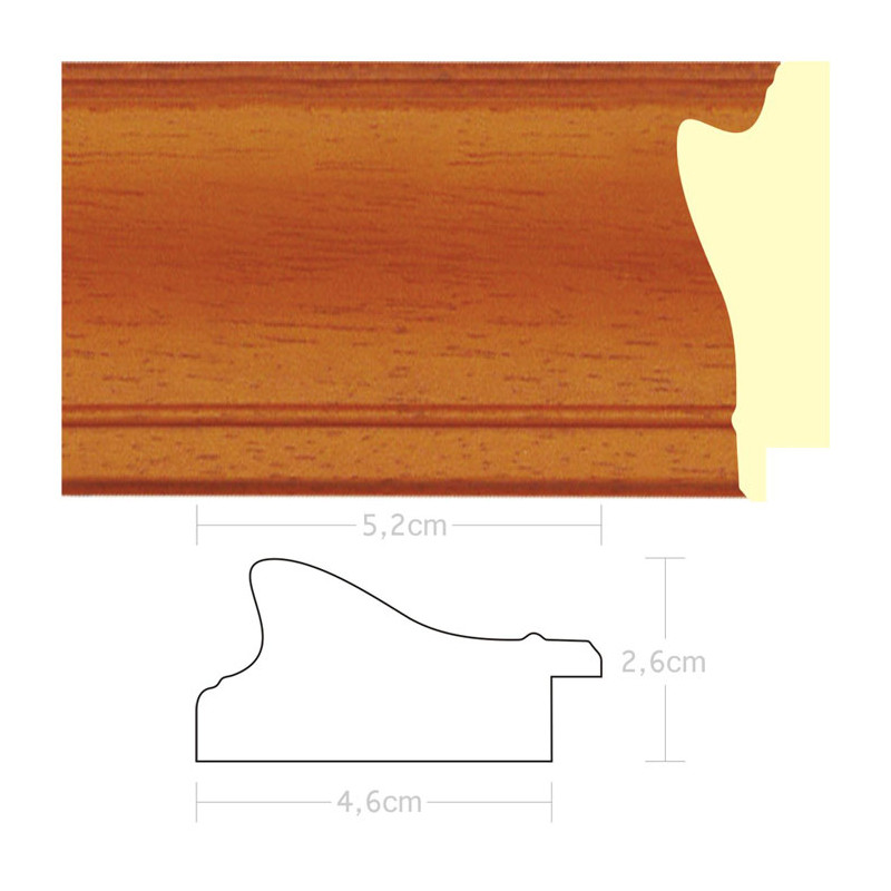 Listwa 970173 jasny brąz 52mm, cena za mb