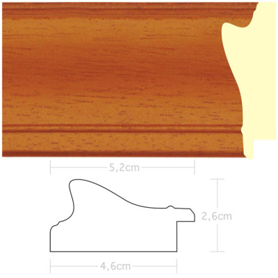 Listwa 970173 jasny brąz 52mm, cena za mb