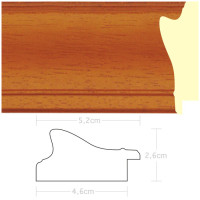 Listwa 970173 jasny brąz 52mm, cena za mb