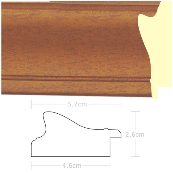 Listwa 970174 brąz 52mm, cena za mb