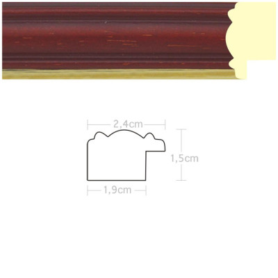 Listwa 970190 wiśnia / złoto 24mm, cena za mb