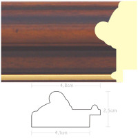 Listwa 970191 ciemny brąz / złoty 48mm, cena za mb