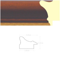 Listwa 970192 ciemny brąz / złoty 35mm, cena za mb