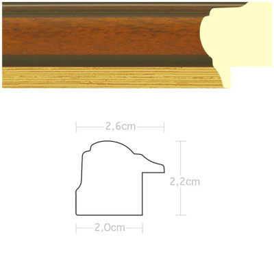 Listwa 970196 brąz / złoto 26mm, cena za mb