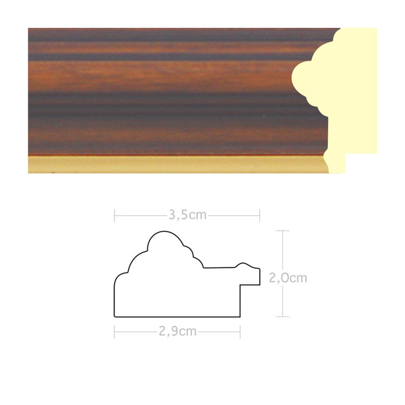 Listwa 970197 brąz / złoto 35mm, cena za mb