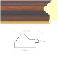 Listwa 970197 brąz / złoto 35mm, cena za mb