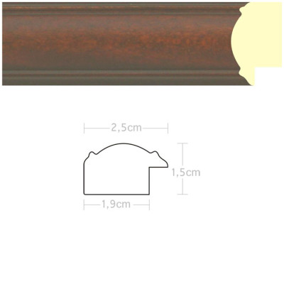 Listwa 970198 brąz 25mm, cena za mb