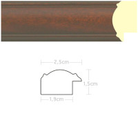 Listwa 970198 brąz 25mm, cena za mb