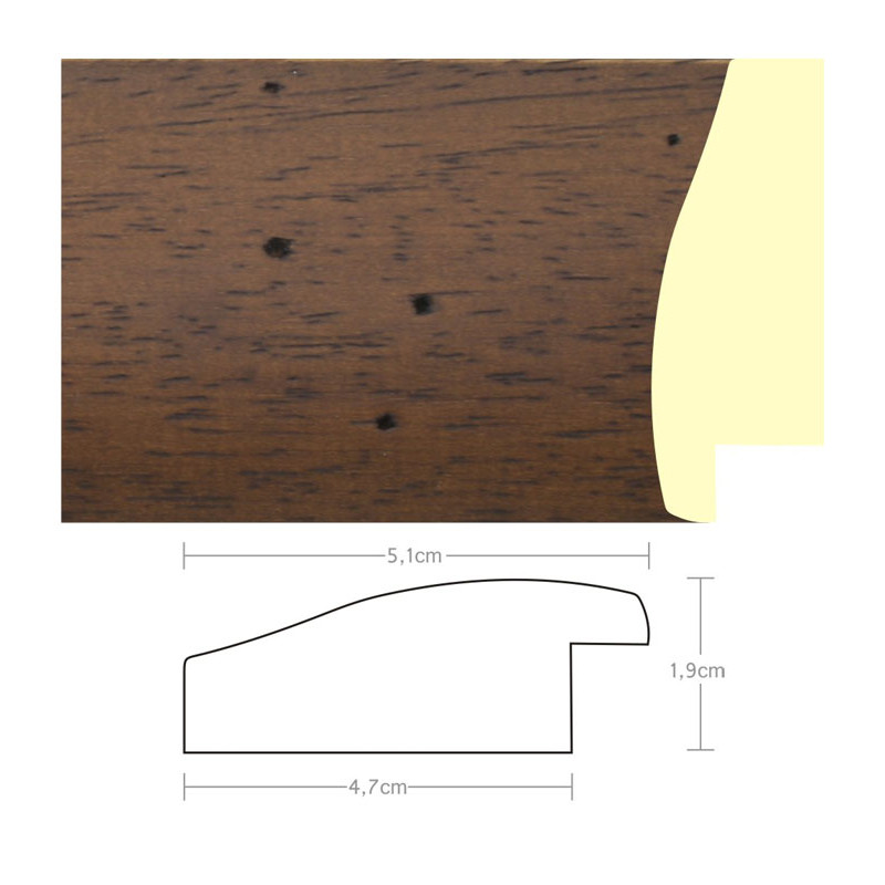 Listwa 970201 ciemny brąz 51mm, cena za mb