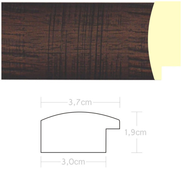 Listwa 970205 ciemny brąz 37mm, cena za mb