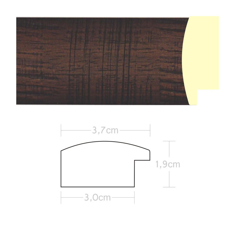 Listwa 970205 ciemny brąz 37mm, cena za mb