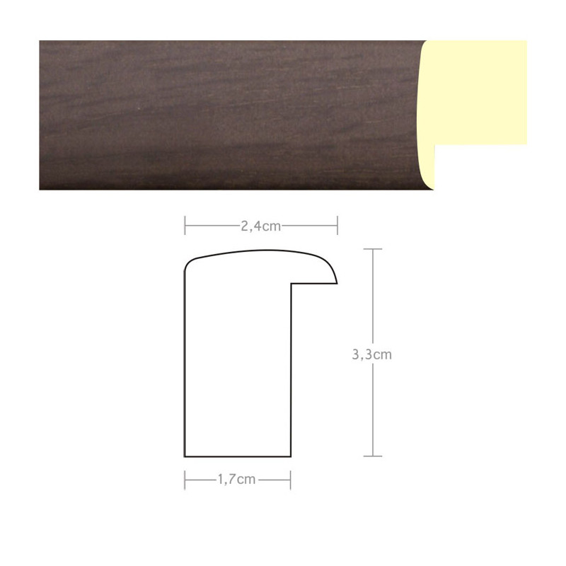 Listwa 970300 ciemny brąz 24mm, cena za mb