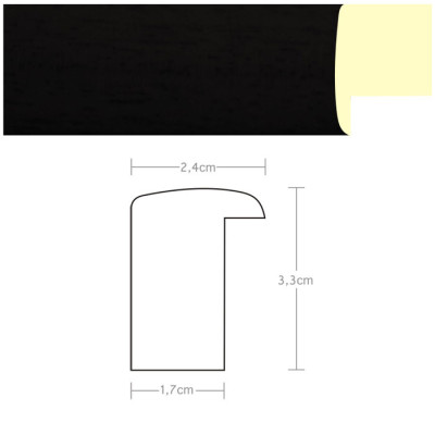 Listwa 970302 czarny mat 24mm, cena za mb