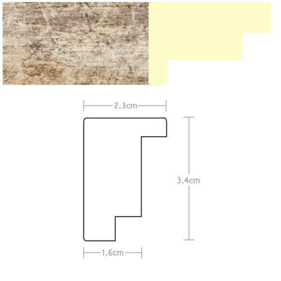Listwa 970304 stare złoto 23mm, cena za mb