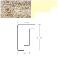 Listwa 970304 stare złoto 23mm, cena za mb