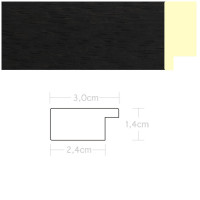 Listwa 970453 czarny 30mm, cena za mb