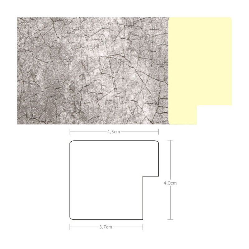 Listwa 970510 srebrny 45mm, cena za mb