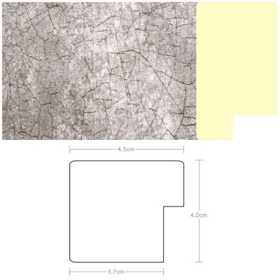 Listwa 970510 srebrny 45mm, cena za mb