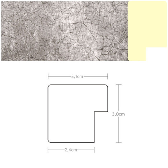 Listwa 970511 srebrny 31mm, cena za mb