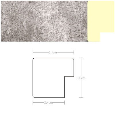 Listwa 970511 srebrny 31mm, cena za mb