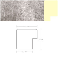 Listwa 970511 srebrny 31mm, cena za mb