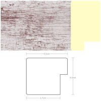 Listwa 970520 srebrno bordowy 45mm, cena za mb