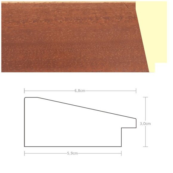 Listwa 970630 jasny brąz 68mm, cena za mb